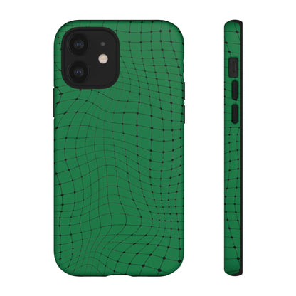 Phone Case-GREEN NET | Tough-iPhone 12-Matte-PhoneCaseBoss-Phone-Best-Phone-Cases