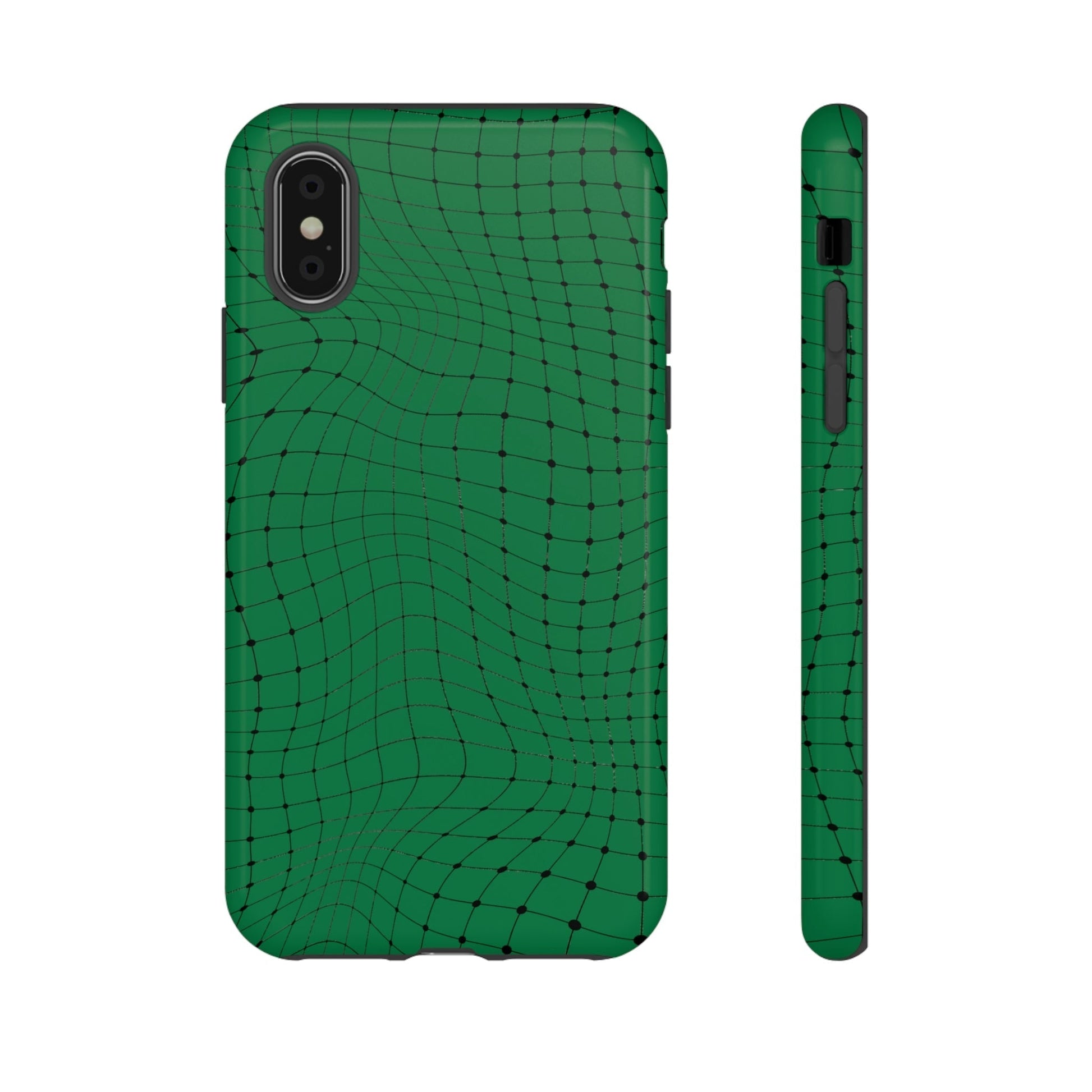 Phone Case-GREEN NET | Tough-iPhone XS-Glossy-PhoneCaseBoss-Phone-Best-Phone-Cases