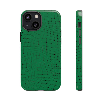 Phone Case-GREEN NET | Tough-iPhone 13 Mini-Glossy-PhoneCaseBoss-Phone-Best-Phone-Cases