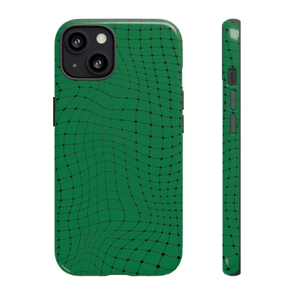 Phone Case-GREEN NET | Tough-iPhone 13-Glossy-PhoneCaseBoss-Phone-Best-Phone-Cases