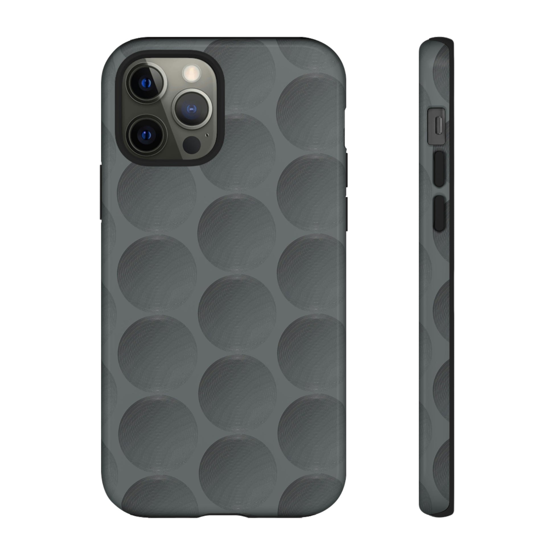 Phone Case-GREY SPHERES | Tough-iPhone 12 Pro-Glossy-PhoneCaseBoss-Phone-Best-Phone-Cases