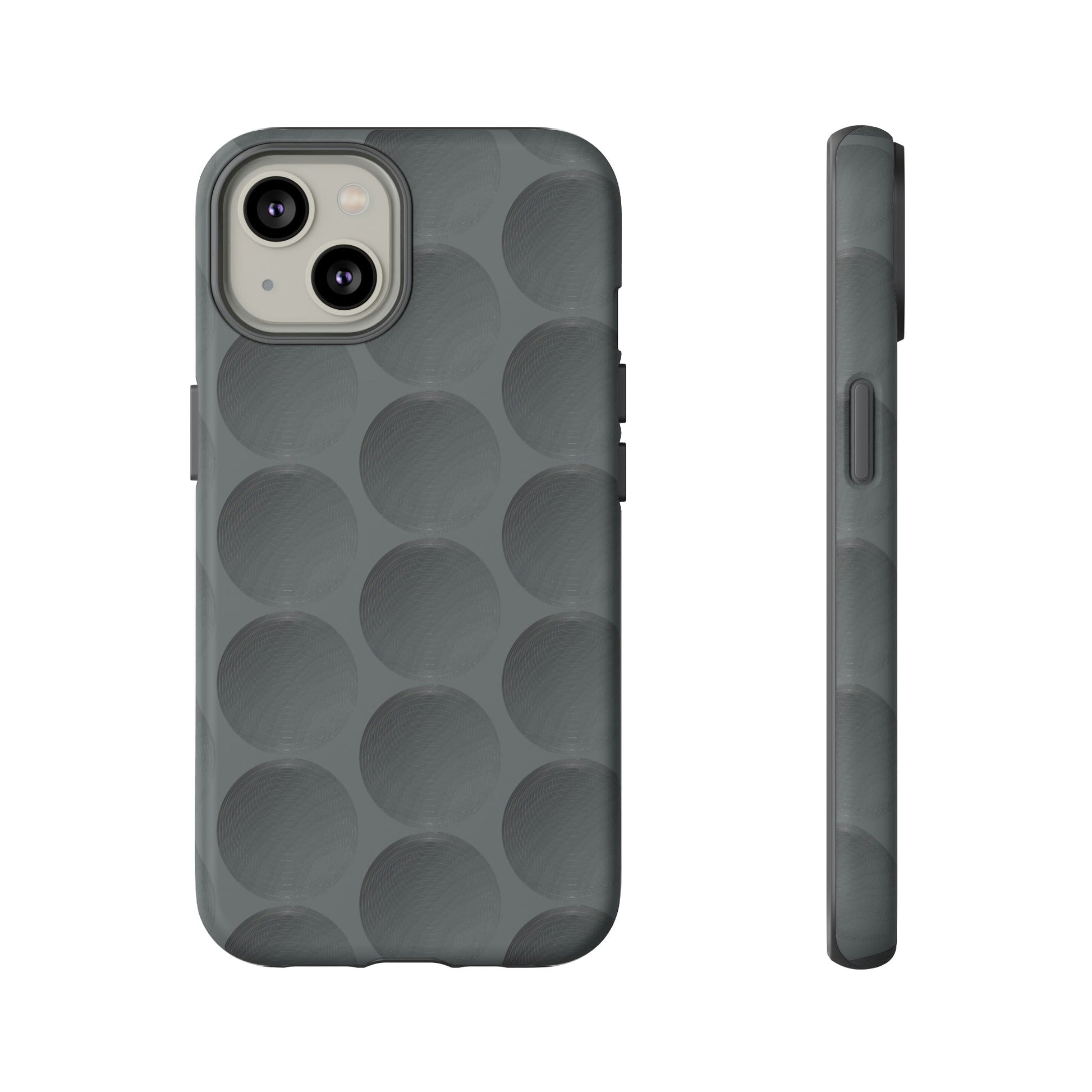 Phone Case-GREY SPHERES | Tough-iPhone 14-Matte-PhoneCaseBoss-Phone-Best-Phone-Cases