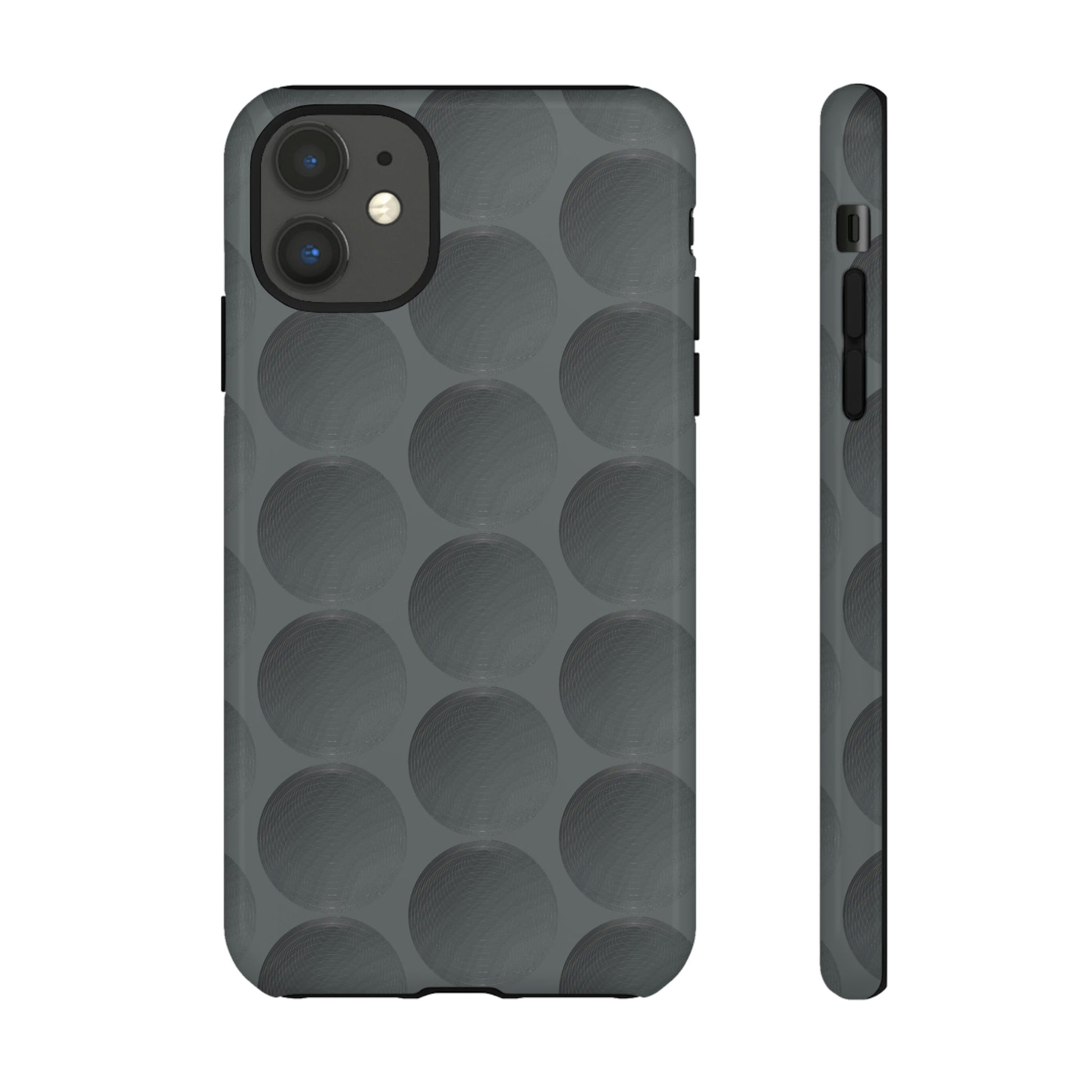 Phone Case-GREY SPHERES | Tough-iPhone 11-Glossy-PhoneCaseBoss-Phone-Best-Phone-Cases