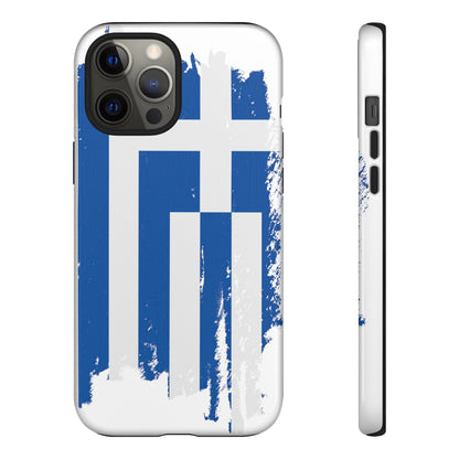 Phone Case-Greek Flag | Tough-iPhone 12 Pro Max-Glossy-PhoneCaseBoss-Phone-Best-Phone-Cases