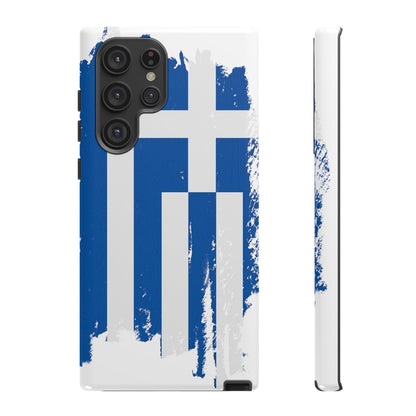 Phone Case-Greek Flag | Tough-Samsung Galaxy S22 Ultra-Glossy-PhoneCaseBoss-Phone-Best-Phone-Cases