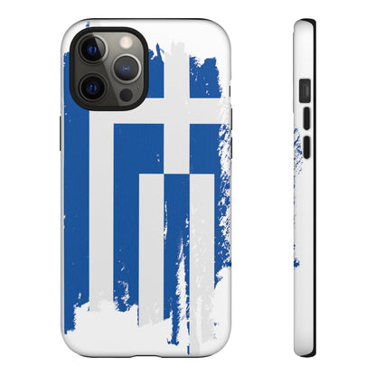 Phone Case-Greek Flag | Tough-iPhone 12 Pro Max-Matte-PhoneCaseBoss-Phone-Best-Phone-Cases