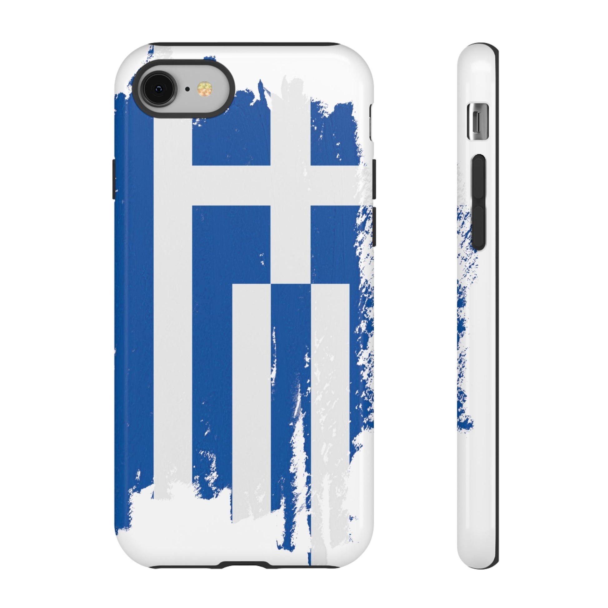 Phone Case-Greek Flag | Tough-iPhone 8-Glossy-PhoneCaseBoss-Phone-Best-Phone-Cases