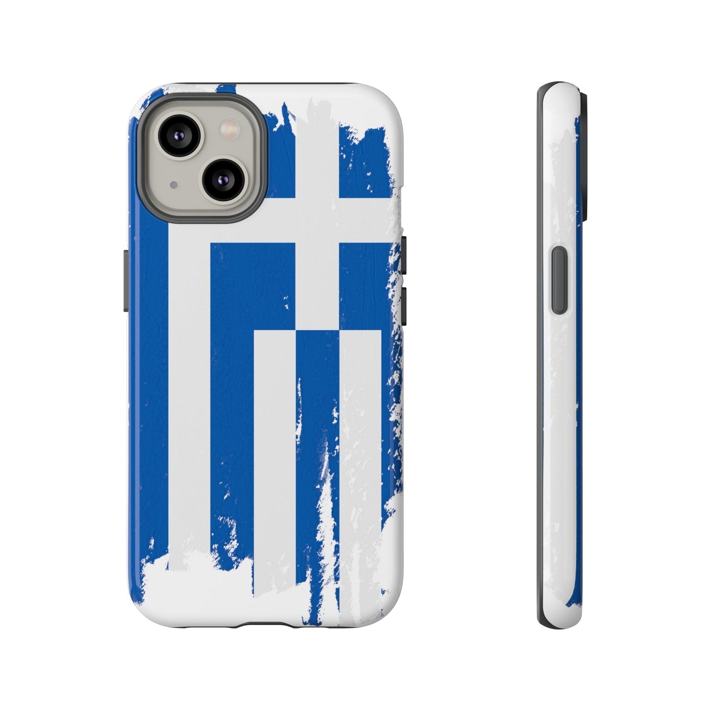 Phone Case-Greek Flag | Tough-iPhone 14-Glossy-PhoneCaseBoss-Phone-Best-Phone-Cases