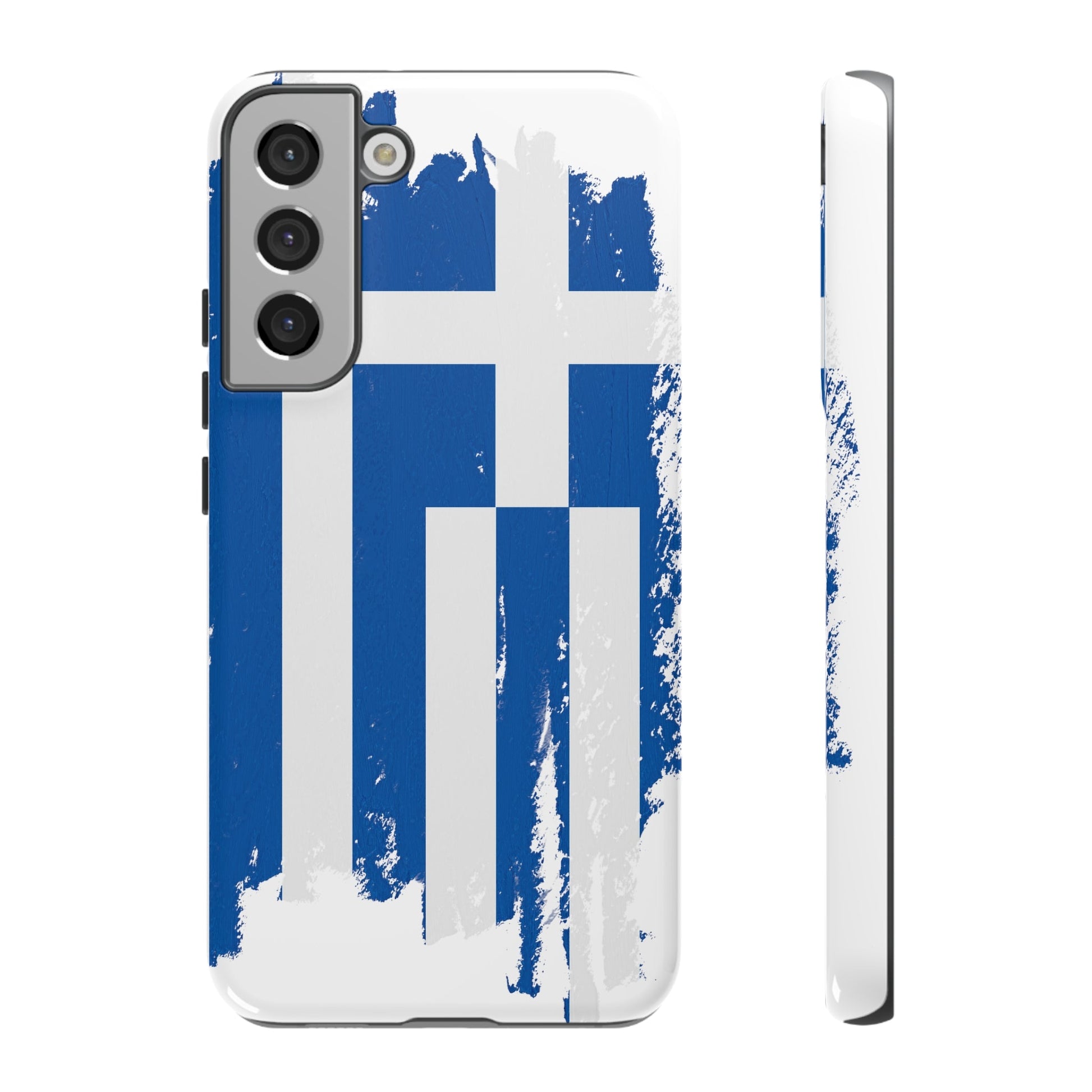 Phone Case-Greek Flag | Tough-Samsung Galaxy S22 Plus-Glossy-PhoneCaseBoss-Phone-Best-Phone-Cases