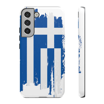 Phone Case-Greek Flag | Tough-Samsung Galaxy S22 Plus-Glossy-PhoneCaseBoss-Phone-Best-Phone-Cases