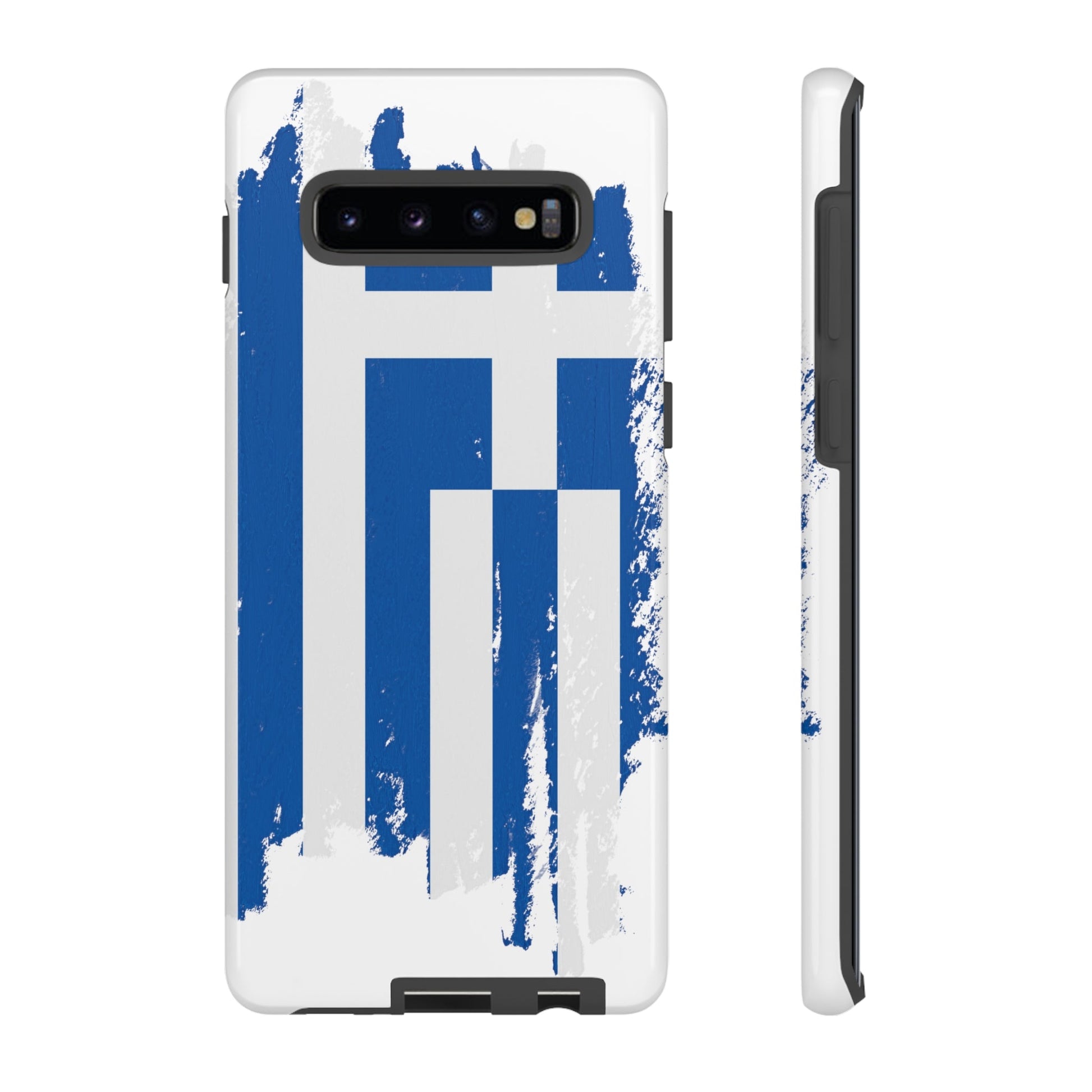 Phone Case-Greek Flag | Tough-Samsung Galaxy S10 Plus-Glossy-PhoneCaseBoss-Phone-Best-Phone-Cases