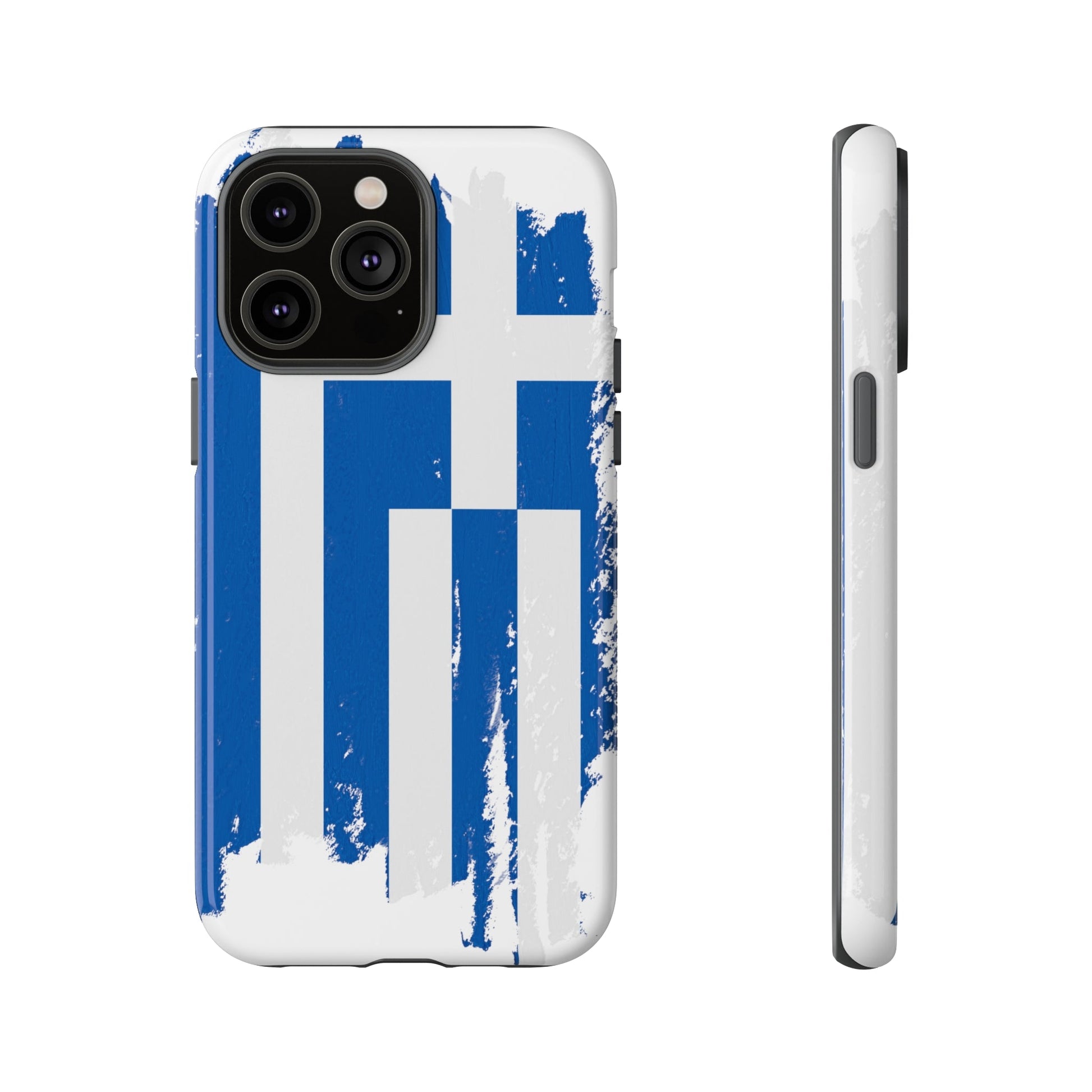 Phone Case-Greek Flag | Tough-iPhone 14 Pro Max-Glossy-PhoneCaseBoss-Phone-Best-Phone-Cases