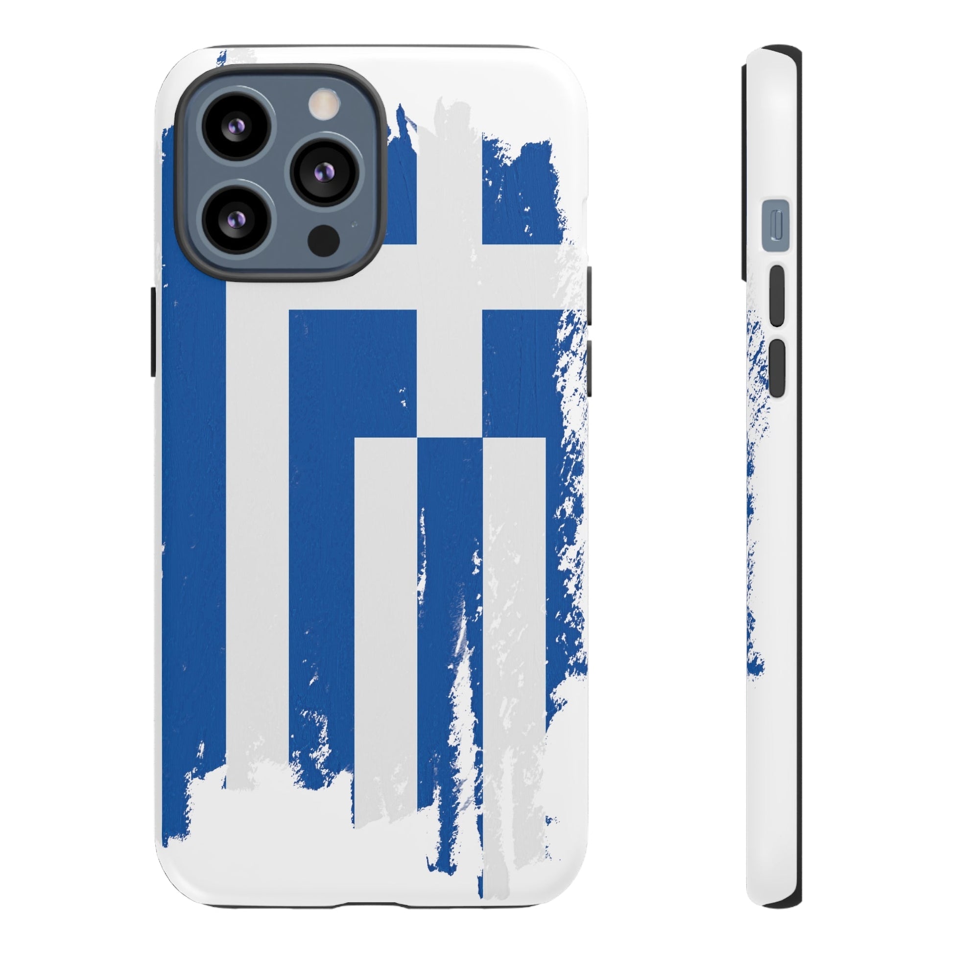 Phone Case-Greek Flag | Tough-iPhone 13 Pro Max-Matte-PhoneCaseBoss-Phone-Best-Phone-Cases