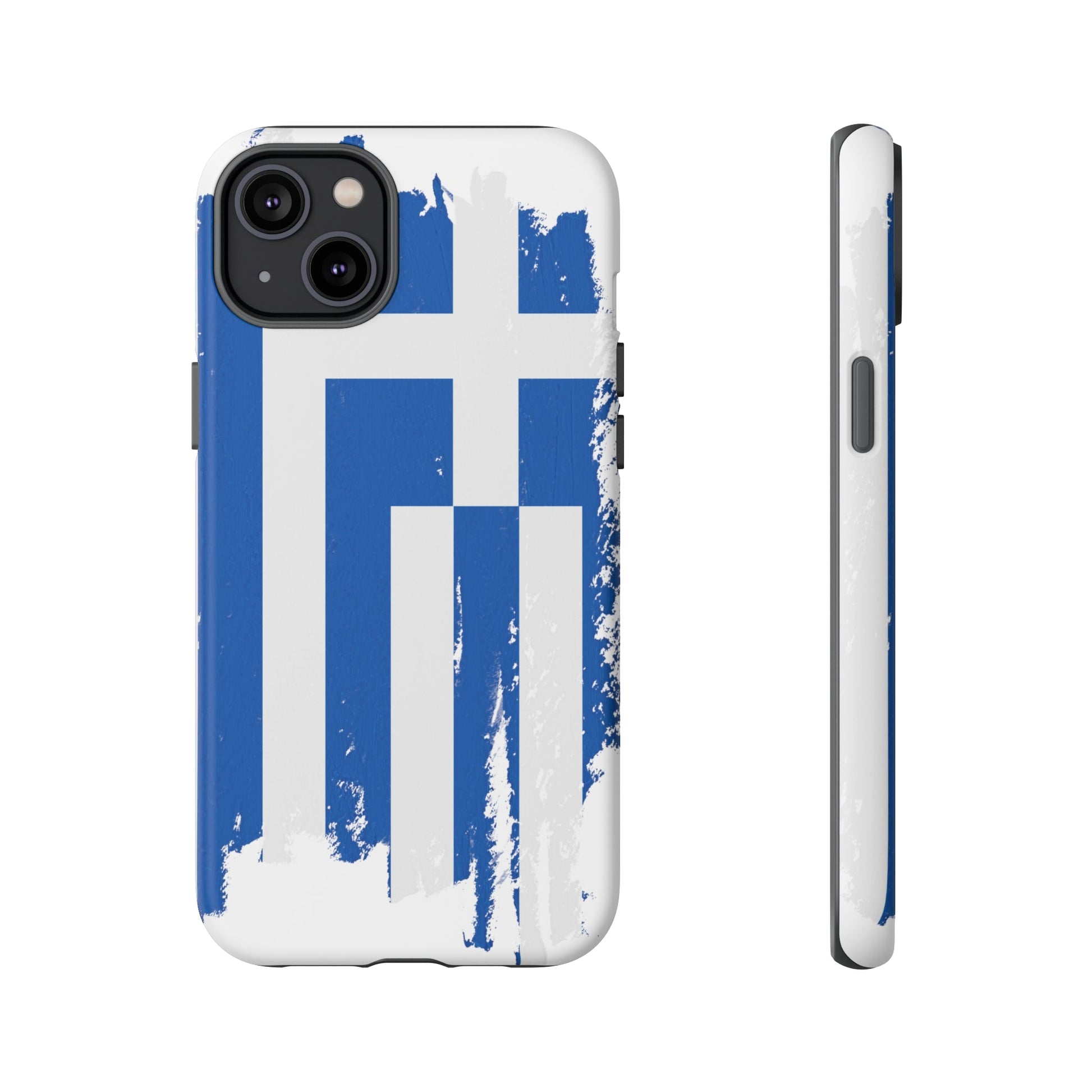 Phone Case-Greek Flag | Tough-iPhone 14 Plus-Matte-PhoneCaseBoss-Phone-Best-Phone-Cases