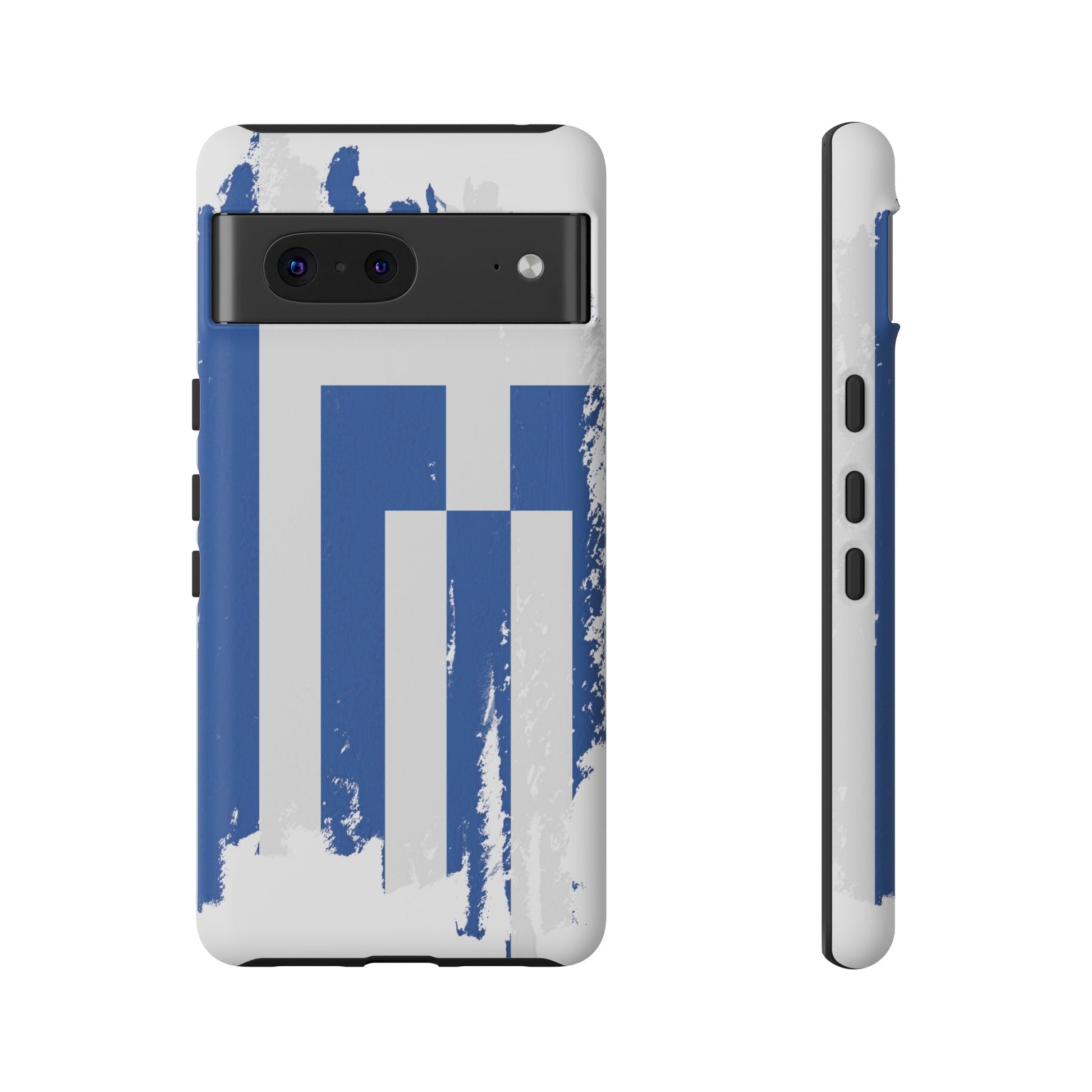 Phone Case-Greek Flag | Tough-Google Pixel 7-Matte-PhoneCaseBoss-Phone-Best-Phone-Cases