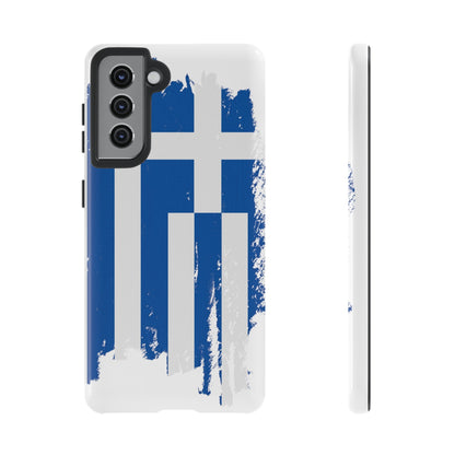 Phone Case-Greek Flag | Tough-Samsung Galaxy S21-Glossy-PhoneCaseBoss-Phone-Best-Phone-Cases