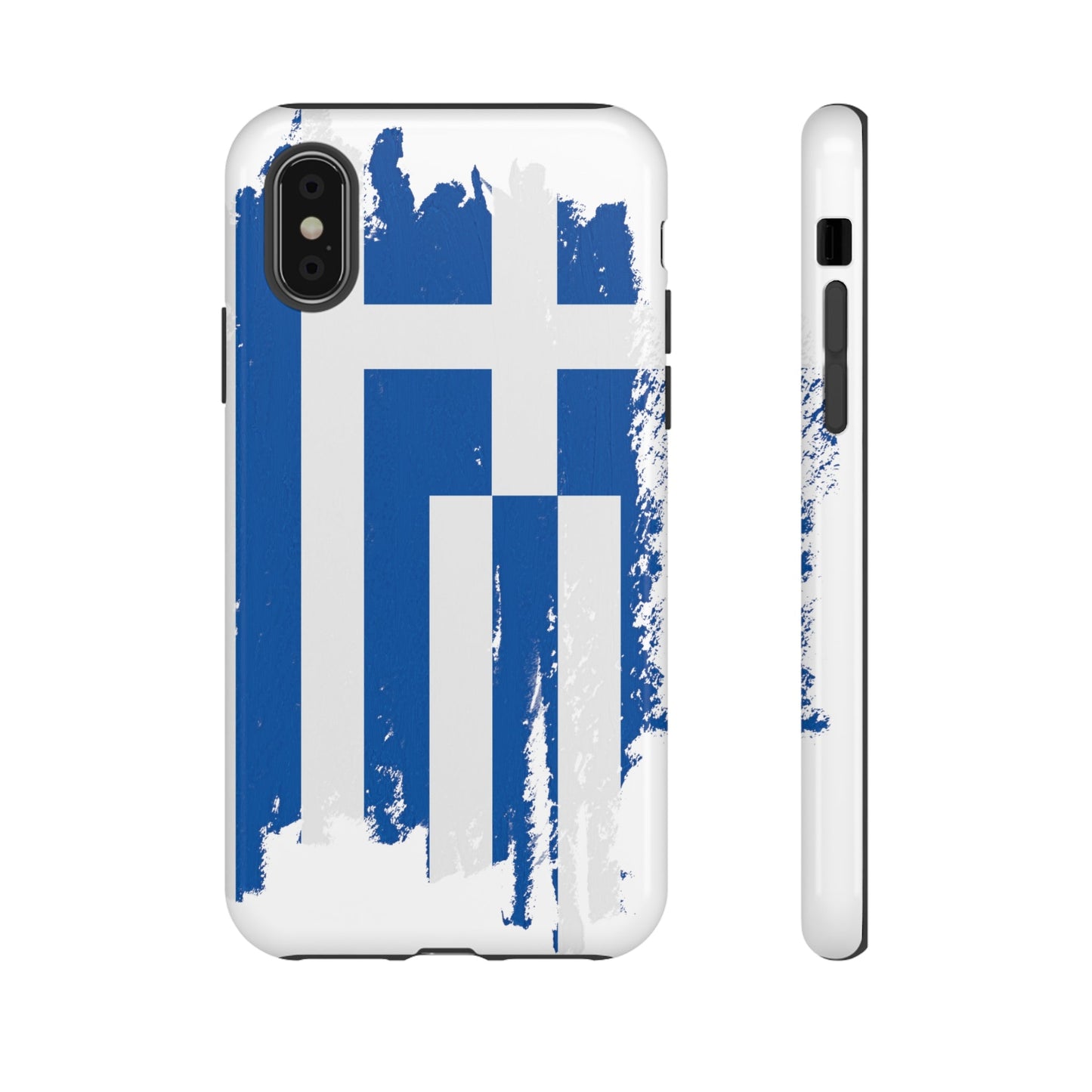 Phone Case-Greek Flag | Tough-iPhone X-Glossy-PhoneCaseBoss-Phone-Best-Phone-Cases