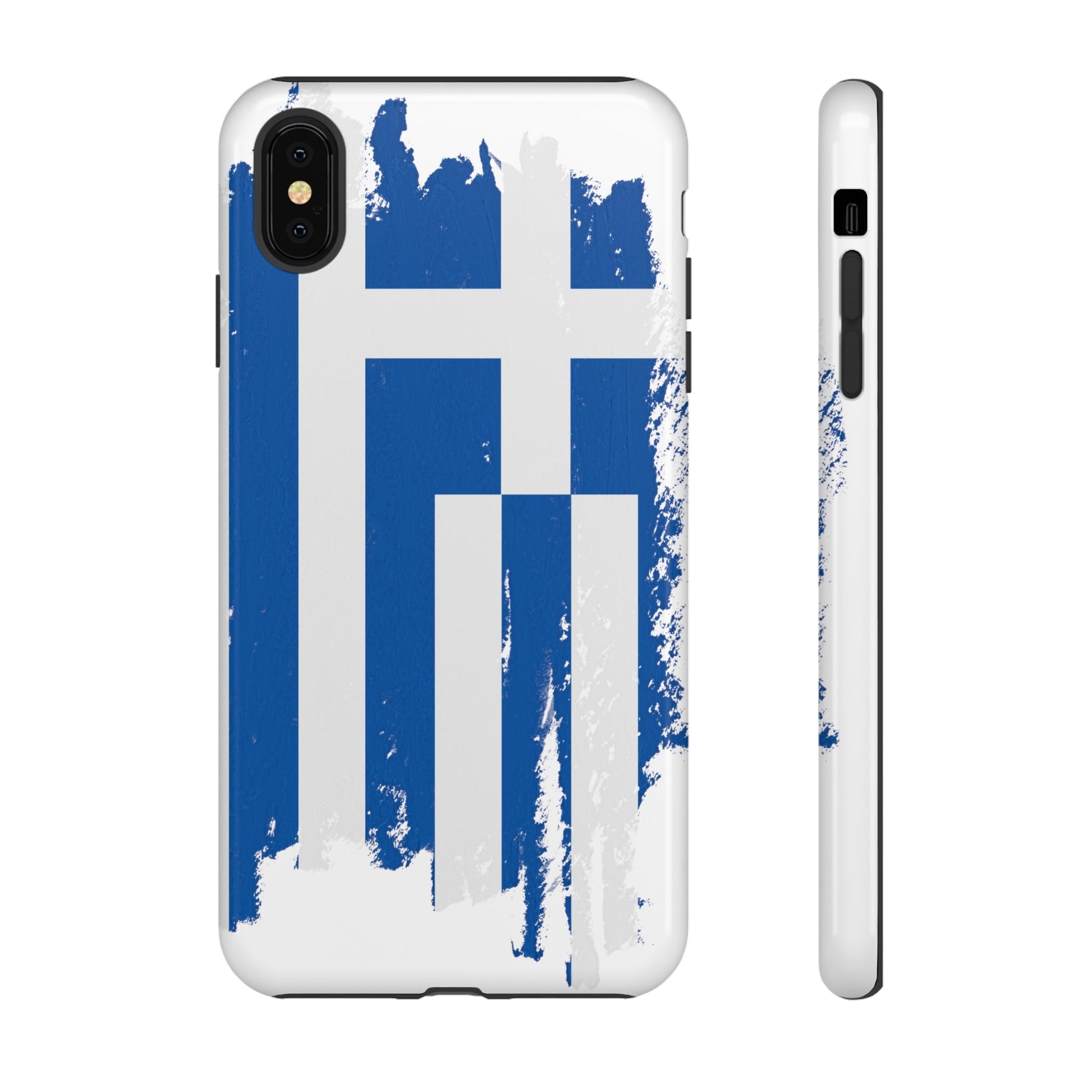 Phone Case-Greek Flag | Tough-iPhone XS MAX-Glossy-PhoneCaseBoss-Phone-Best-Phone-Cases