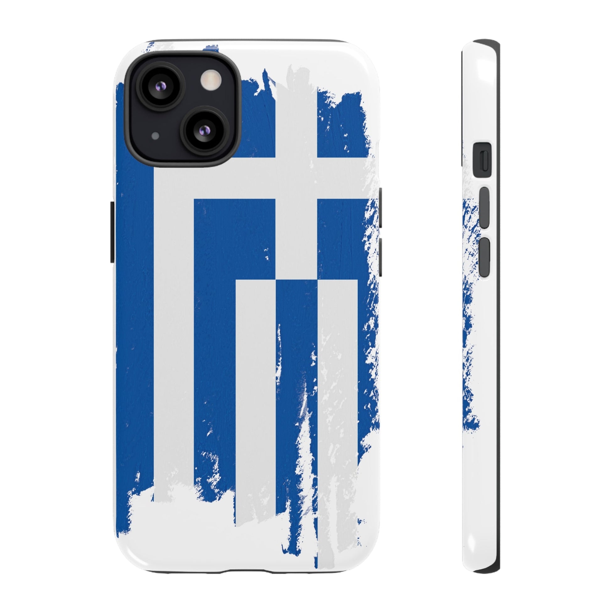 Phone Case-Greek Flag | Tough-iPhone 13-Glossy-PhoneCaseBoss-Phone-Best-Phone-Cases