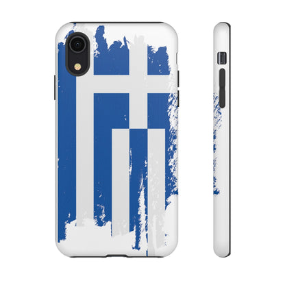 Phone Case-Greek Flag | Tough-iPhone XR-Matte-PhoneCaseBoss-Phone-Best-Phone-Cases