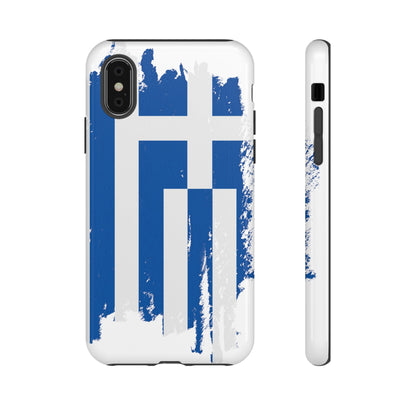 Phone Case-Greek Flag | Tough-iPhone XS-Glossy-PhoneCaseBoss-Phone-Best-Phone-Cases