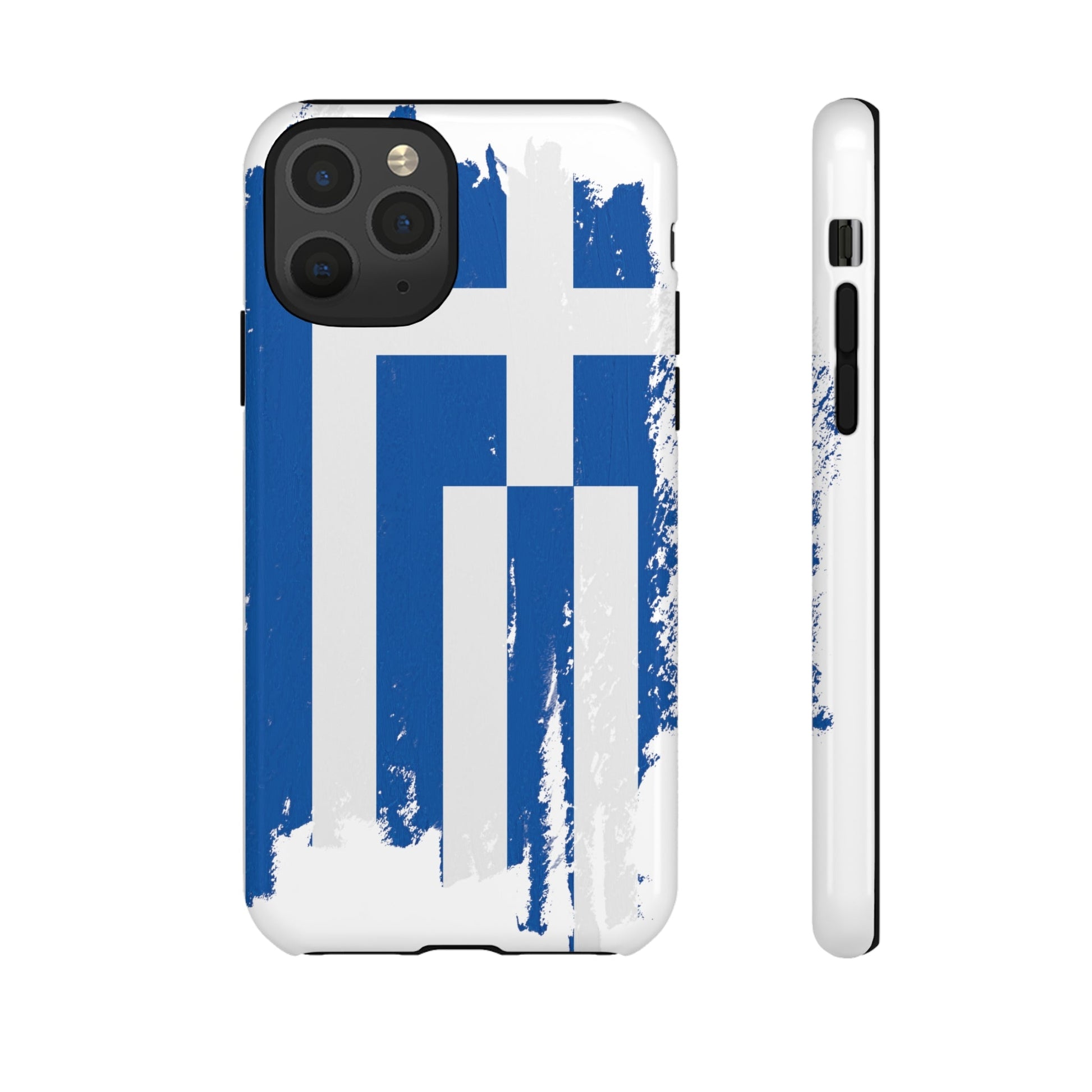 Phone Case-Greek Flag | Tough-iPhone 11 Pro-Glossy-PhoneCaseBoss-Phone-Best-Phone-Cases