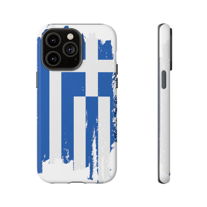 Phone Case-Greek Flag | Tough-iPhone 14 Pro Max-Matte-PhoneCaseBoss-Phone-Best-Phone-Cases