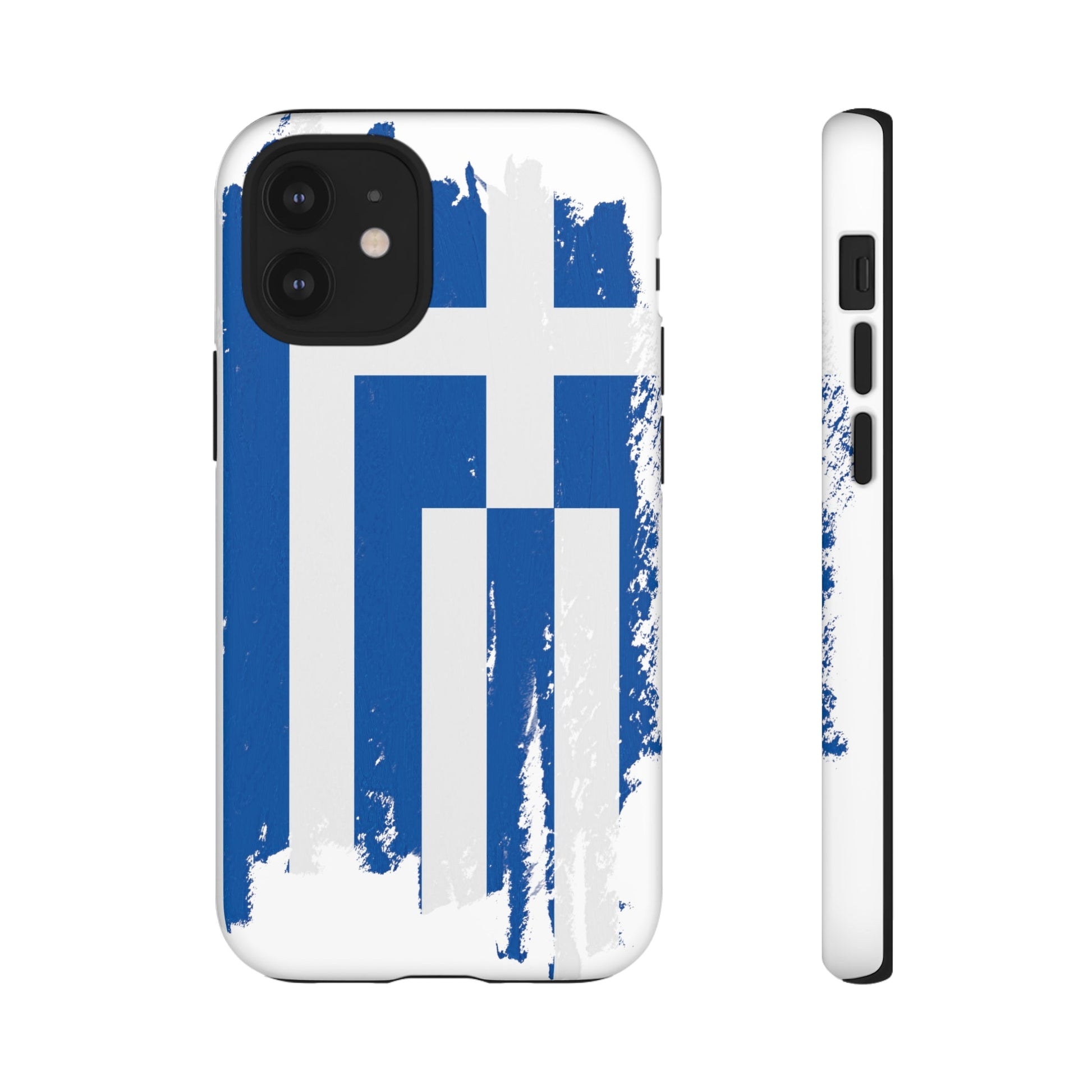 Phone Case-Greek Flag | Tough-iPhone 12 Mini-Matte-PhoneCaseBoss-Phone-Best-Phone-Cases