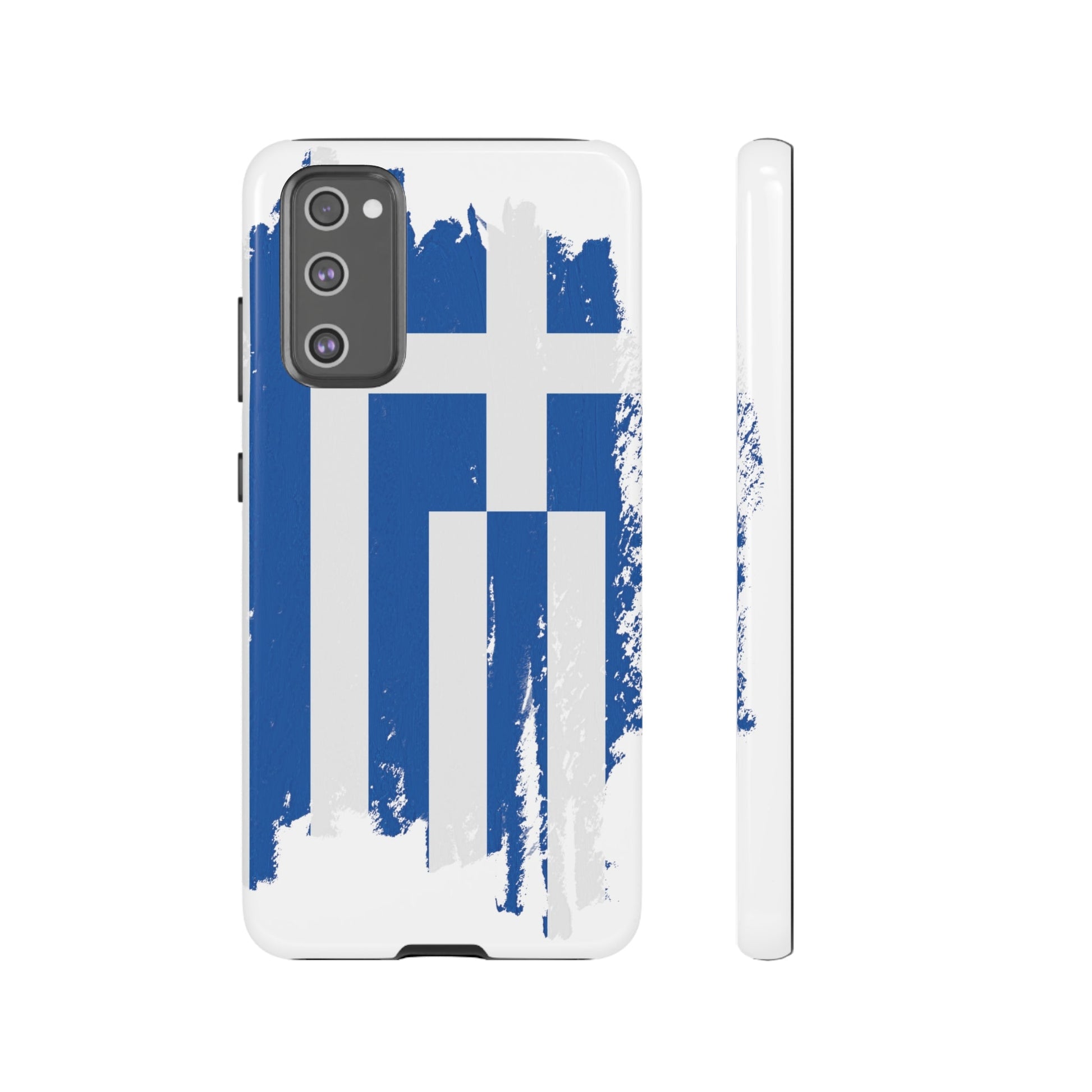 Phone Case-Greek Flag | Tough-Samsung Galaxy S20 FE-Glossy-PhoneCaseBoss-Phone-Best-Phone-Cases