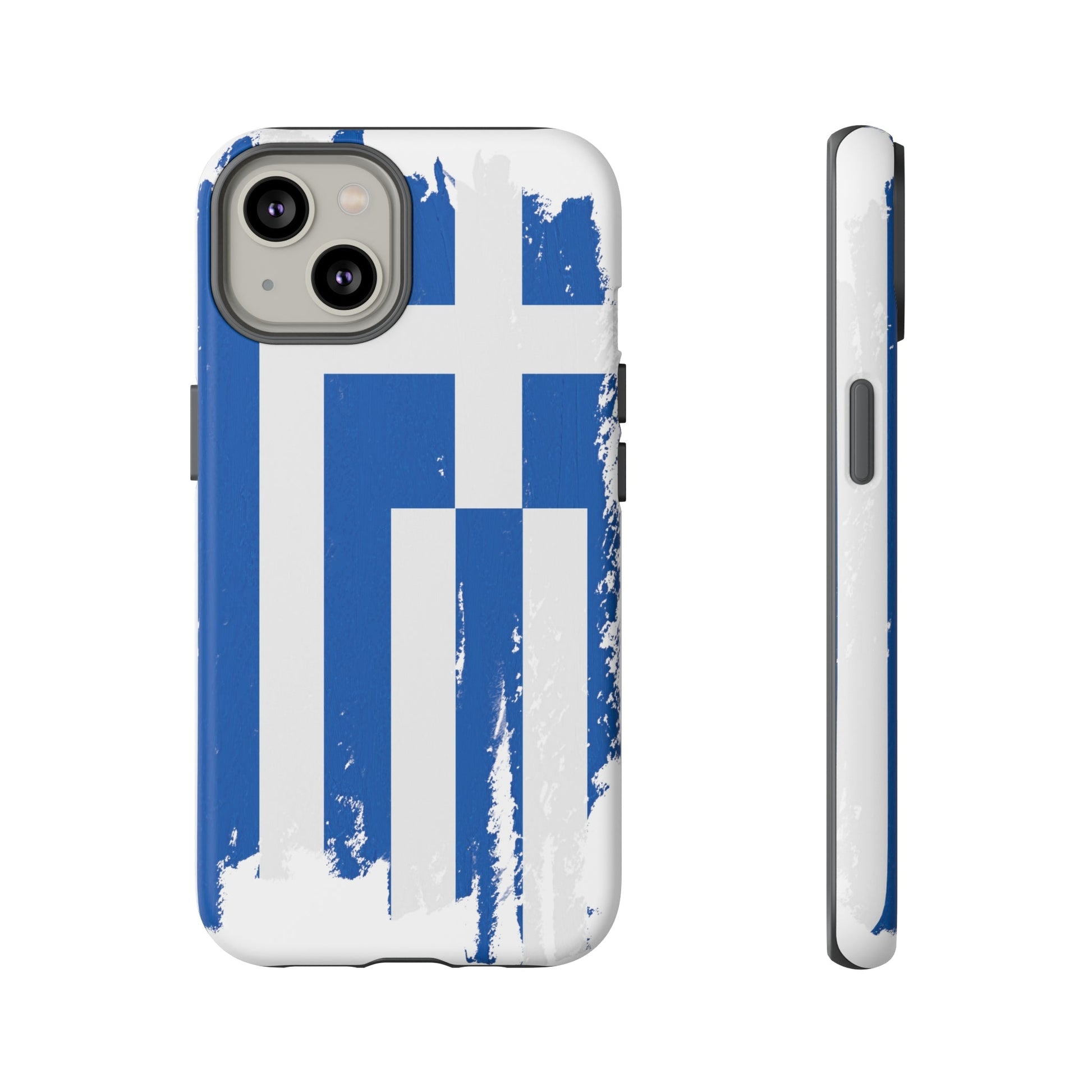 Phone Case-Greek Flag | Tough-iPhone 14-Matte-PhoneCaseBoss-Phone-Best-Phone-Cases