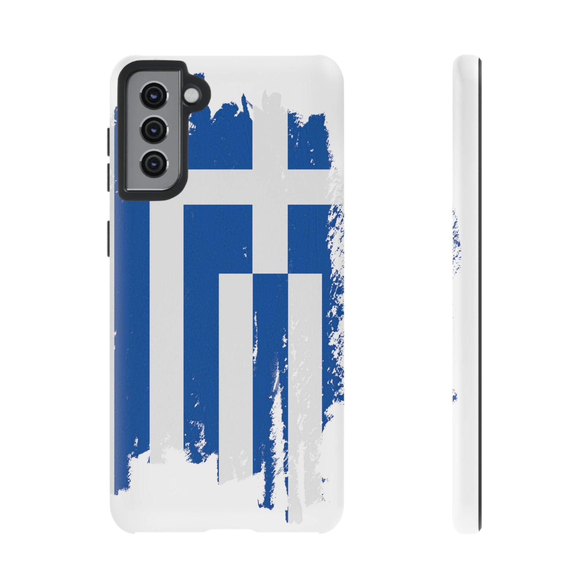 Phone Case-Greek Flag | Tough-Samsung Galaxy S21 Plus-Matte-PhoneCaseBoss-Phone-Best-Phone-Cases