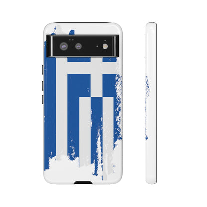 Phone Case-Greek Flag | Tough-Google Pixel 6-Glossy-PhoneCaseBoss-Phone-Best-Phone-Cases