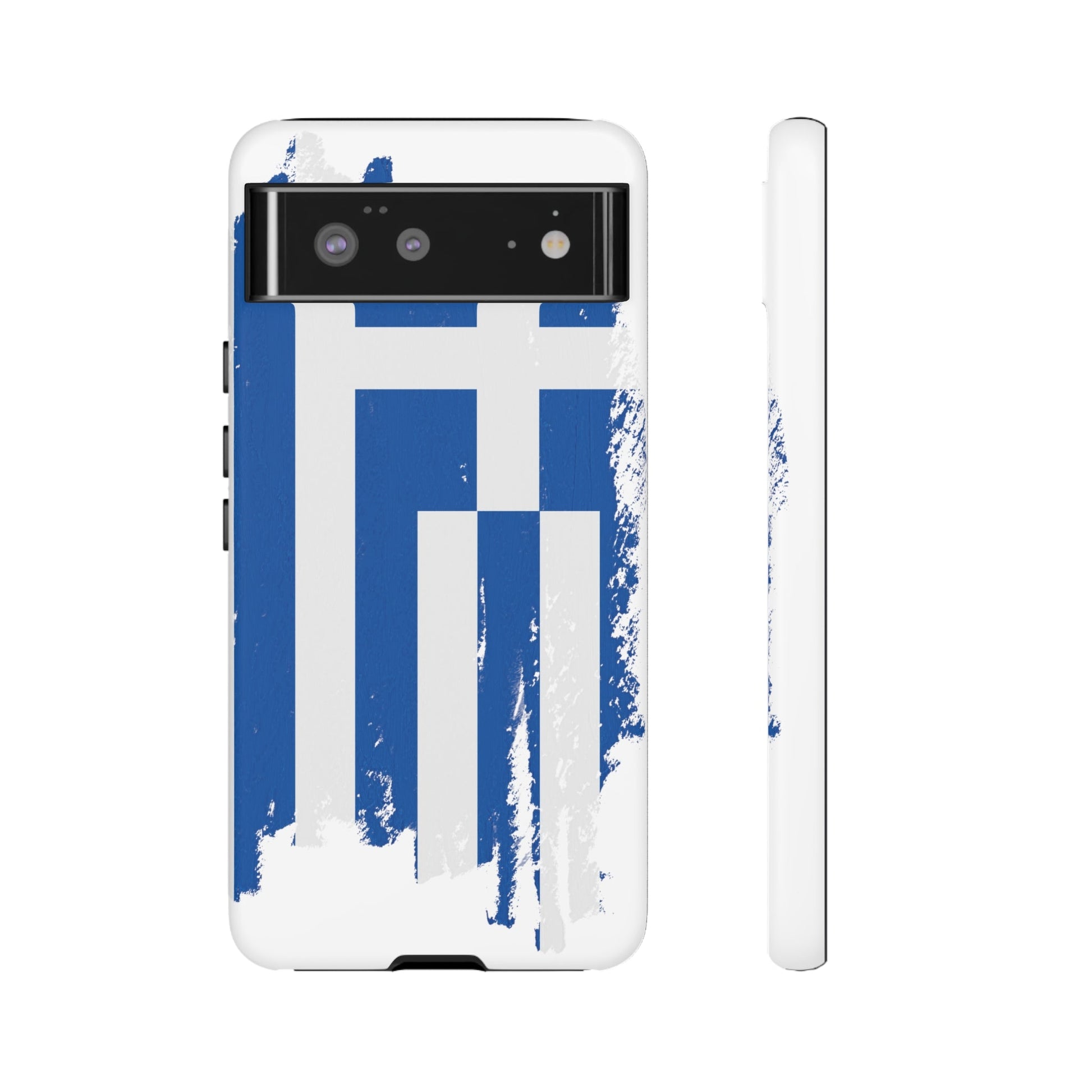 Phone Case-Greek Flag | Tough-Google Pixel 6-Matte-PhoneCaseBoss-Phone-Best-Phone-Cases