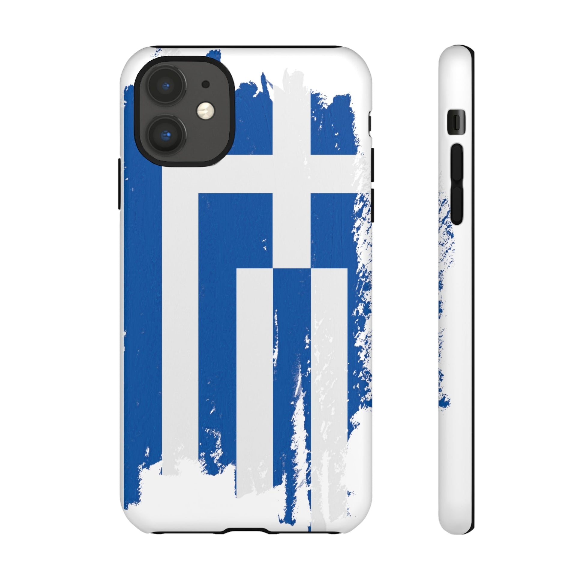 Phone Case-Greek Flag | Tough-iPhone 11-Matte-PhoneCaseBoss-Phone-Best-Phone-Cases