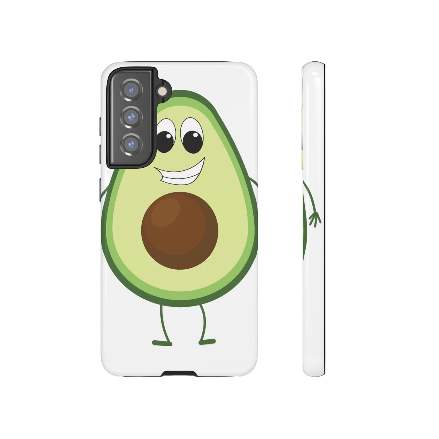 Phone Case-HAPPY AVOCADO | Tough-Samsung Galaxy S21 FE-Glossy-PhoneCaseBoss-Phone-Best-Phone-Cases