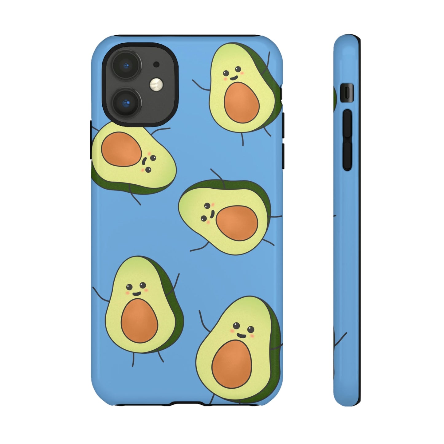 Phone Case-HAPPY AVOCADOS | Tough-iPhone 11-Glossy-PhoneCaseBoss-Phone-Best-Phone-Cases