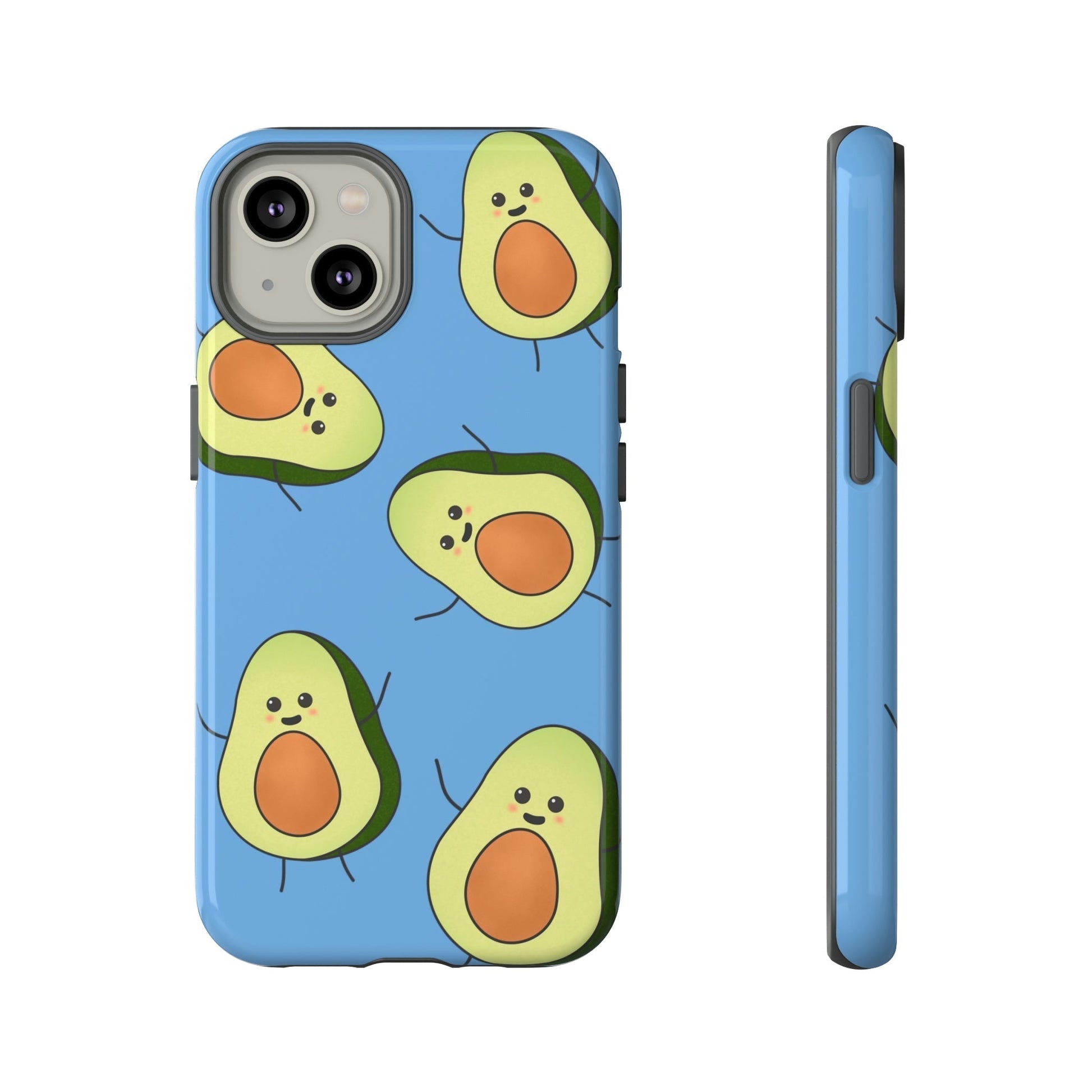 Phone Case-HAPPY AVOCADOS | Tough-iPhone 14-Glossy-PhoneCaseBoss-Phone-Best-Phone-Cases