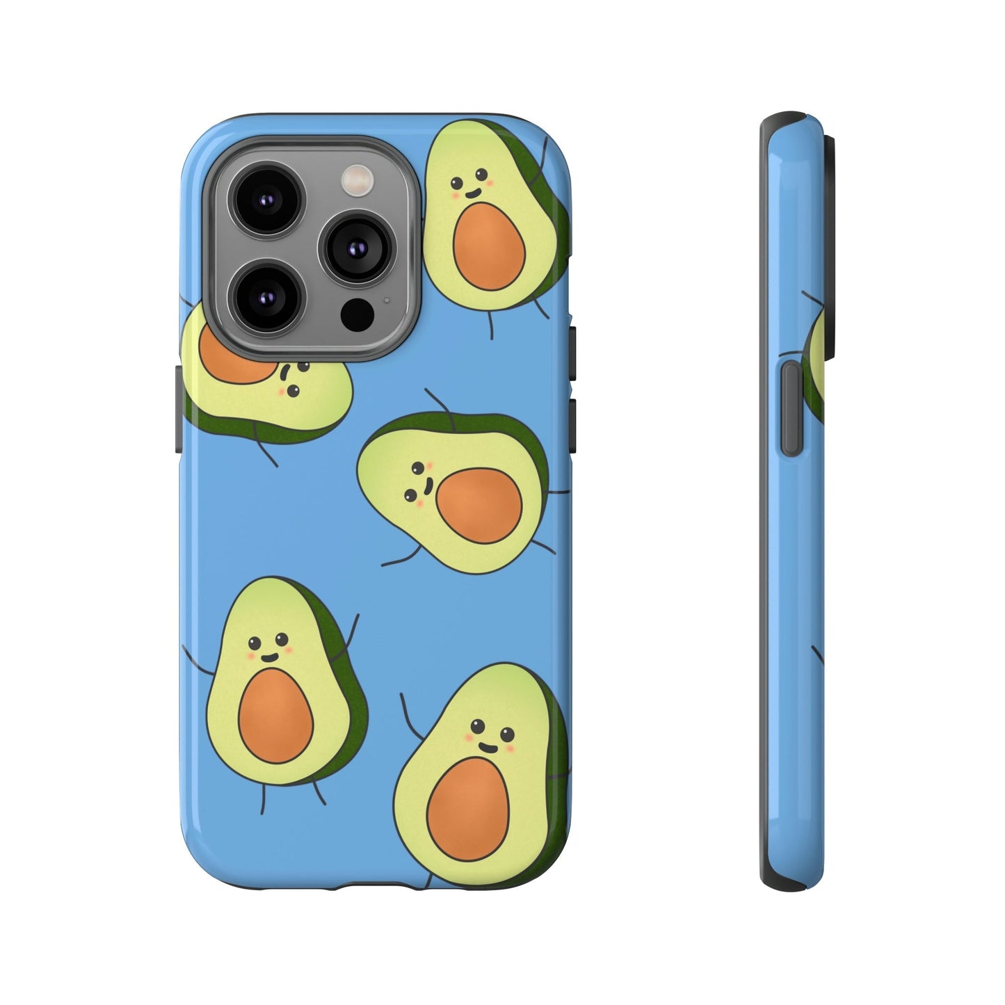 Phone Case-HAPPY AVOCADOS | Tough-iPhone 14 Pro-Glossy-PhoneCaseBoss-Phone-Best-Phone-Cases