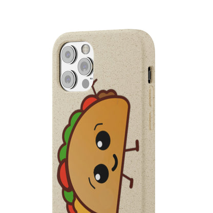  Best Phone Case Brands - Biodegradeable iPhone Case Earth Friendly Android Phone Case - Happy Taco Peep - Biodegradable - PhoneCaseBoss