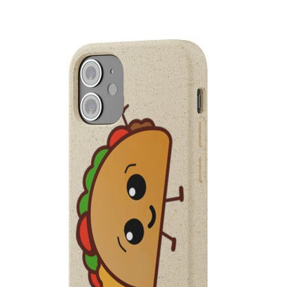  Best Phone Case Brands - Biodegradeable iPhone Case Earth Friendly Android Phone Case - Happy Taco Peep - Biodegradable - PhoneCaseBoss