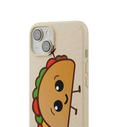  Best Phone Case Brands - Biodegradeable iPhone Case Earth Friendly Android Phone Case - Happy Taco Peep - Biodegradable - PhoneCaseBoss