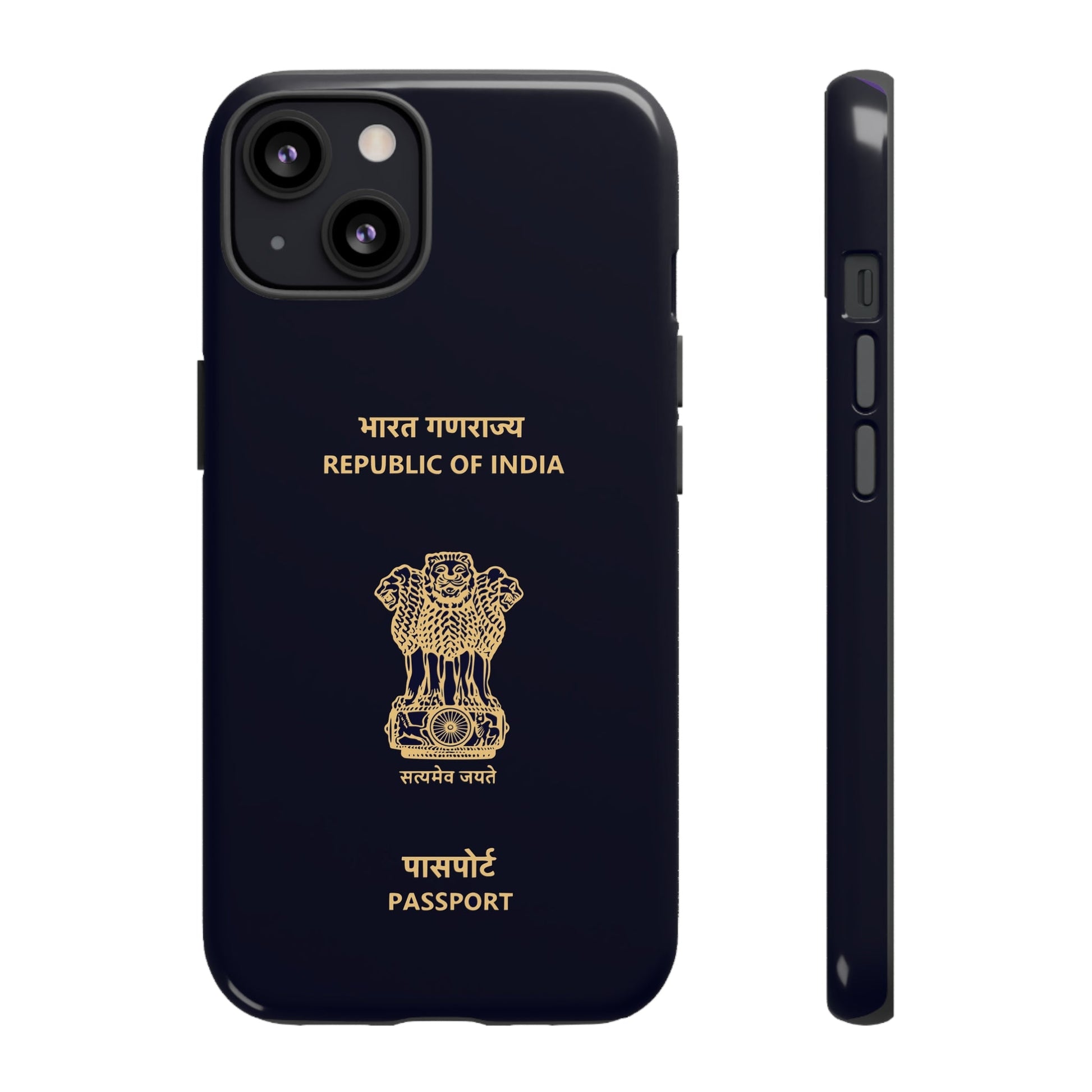 Phone Case-Indian Passport | Tough-iPhone 13-Glossy-PhoneCaseBoss-Phone-Best-Phone-Cases