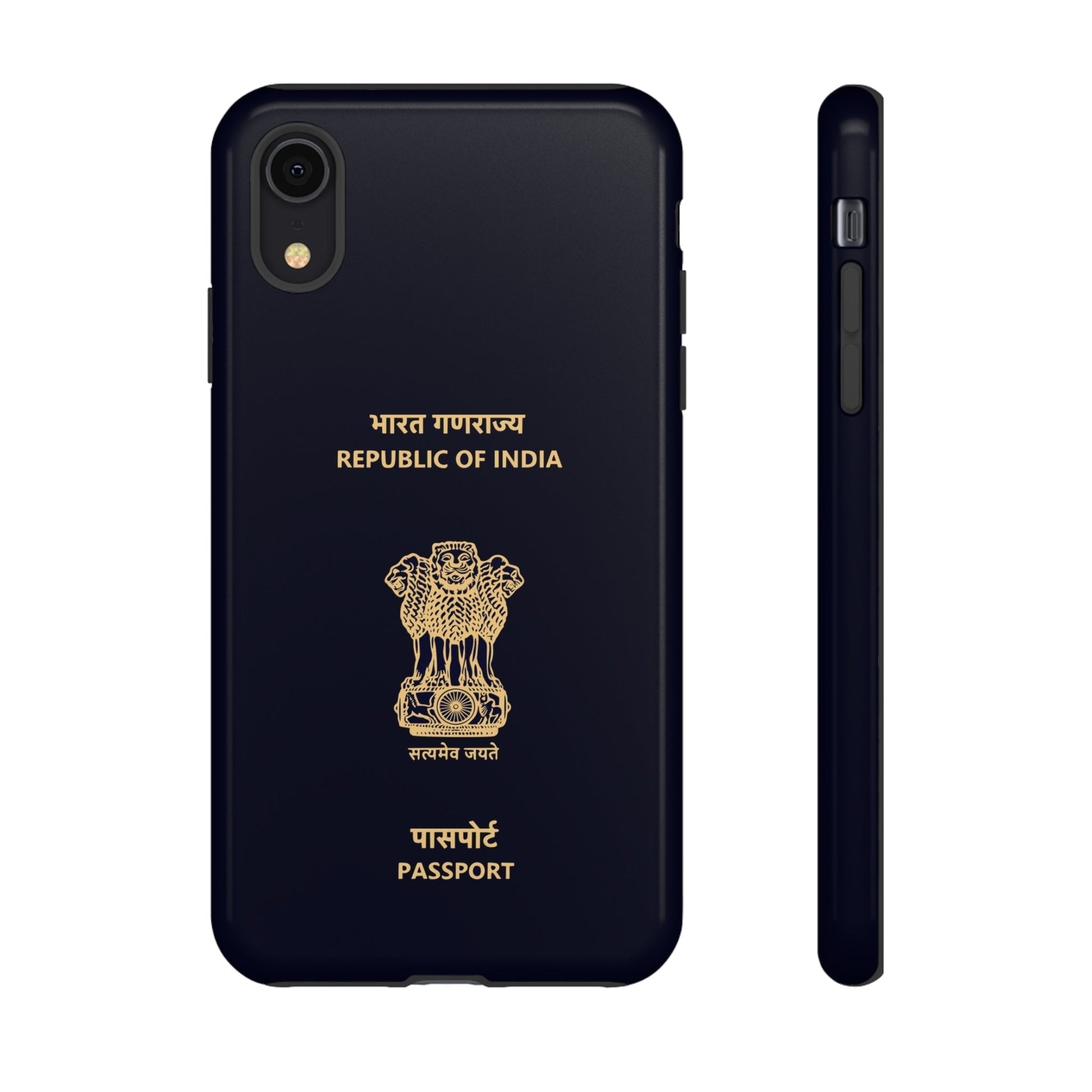 Phone Case-Indian Passport | Tough-iPhone XR-Glossy-PhoneCaseBoss-Phone-Best-Phone-Cases