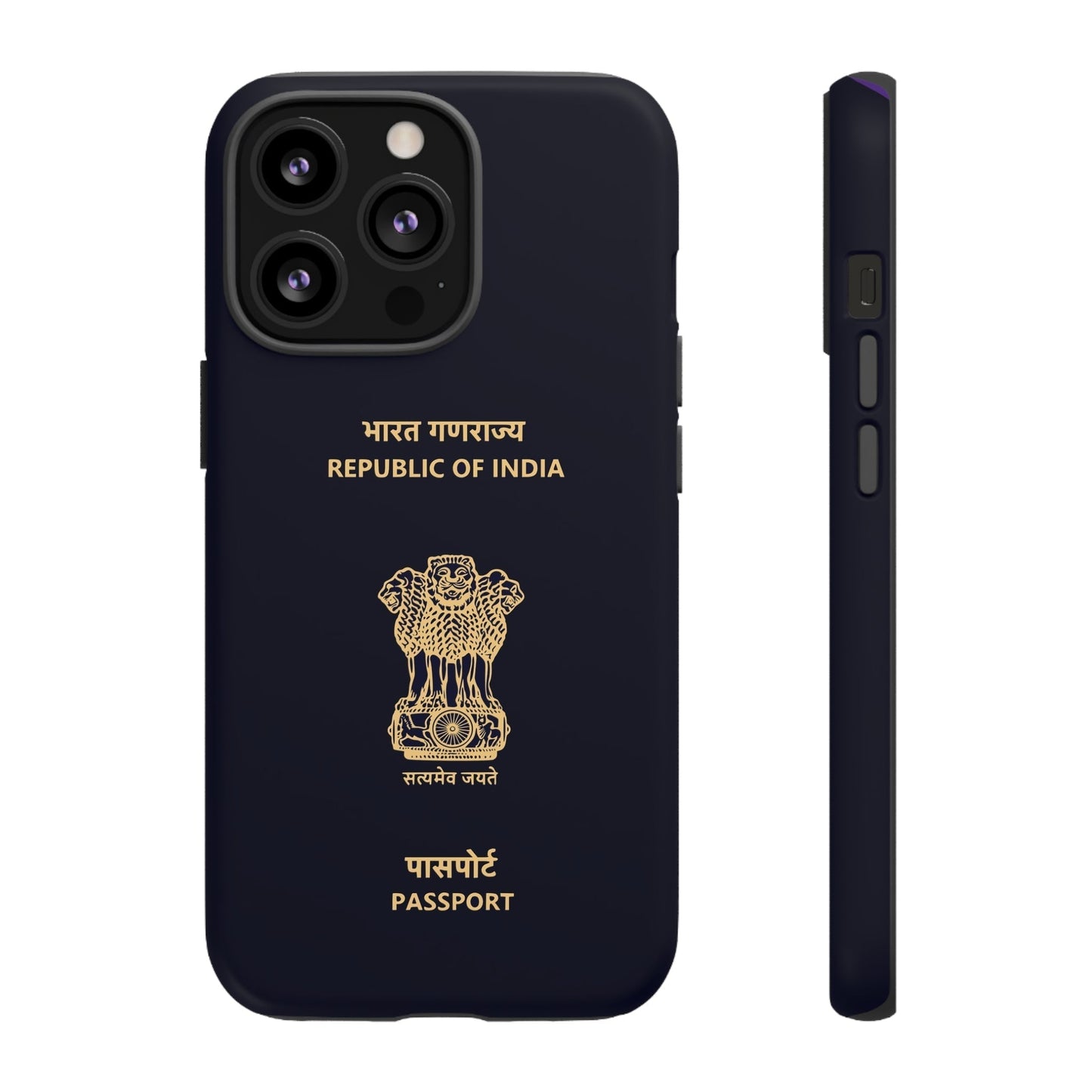 Phone Case-Indian Passport | Tough-iPhone 13 Pro-Matte-PhoneCaseBoss-Phone-Best-Phone-Cases