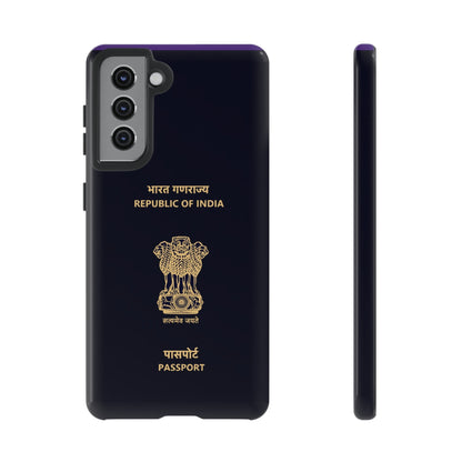 Phone Case-Indian Passport | Tough-Samsung Galaxy S21-Glossy-PhoneCaseBoss-Phone-Best-Phone-Cases