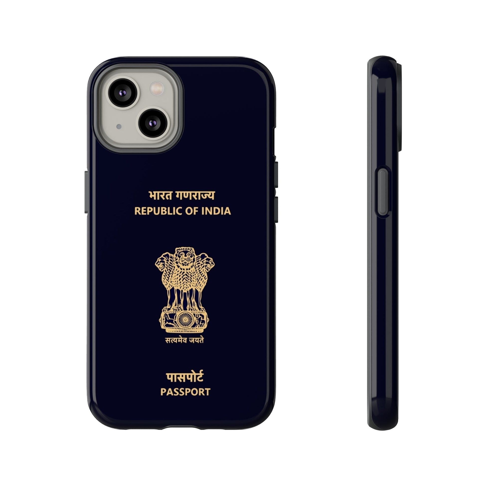 Phone Case-Indian Passport | Tough-iPhone 14-Glossy-PhoneCaseBoss-Phone-Best-Phone-Cases