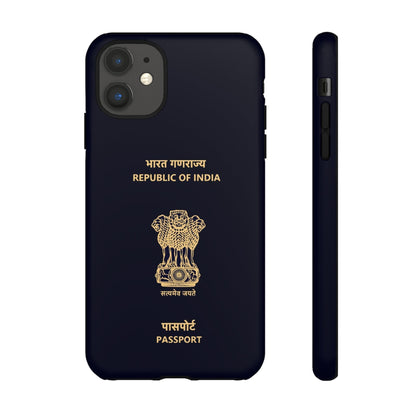 Phone Case-Indian Passport | Tough-iPhone 11-Matte-PhoneCaseBoss-Phone-Best-Phone-Cases