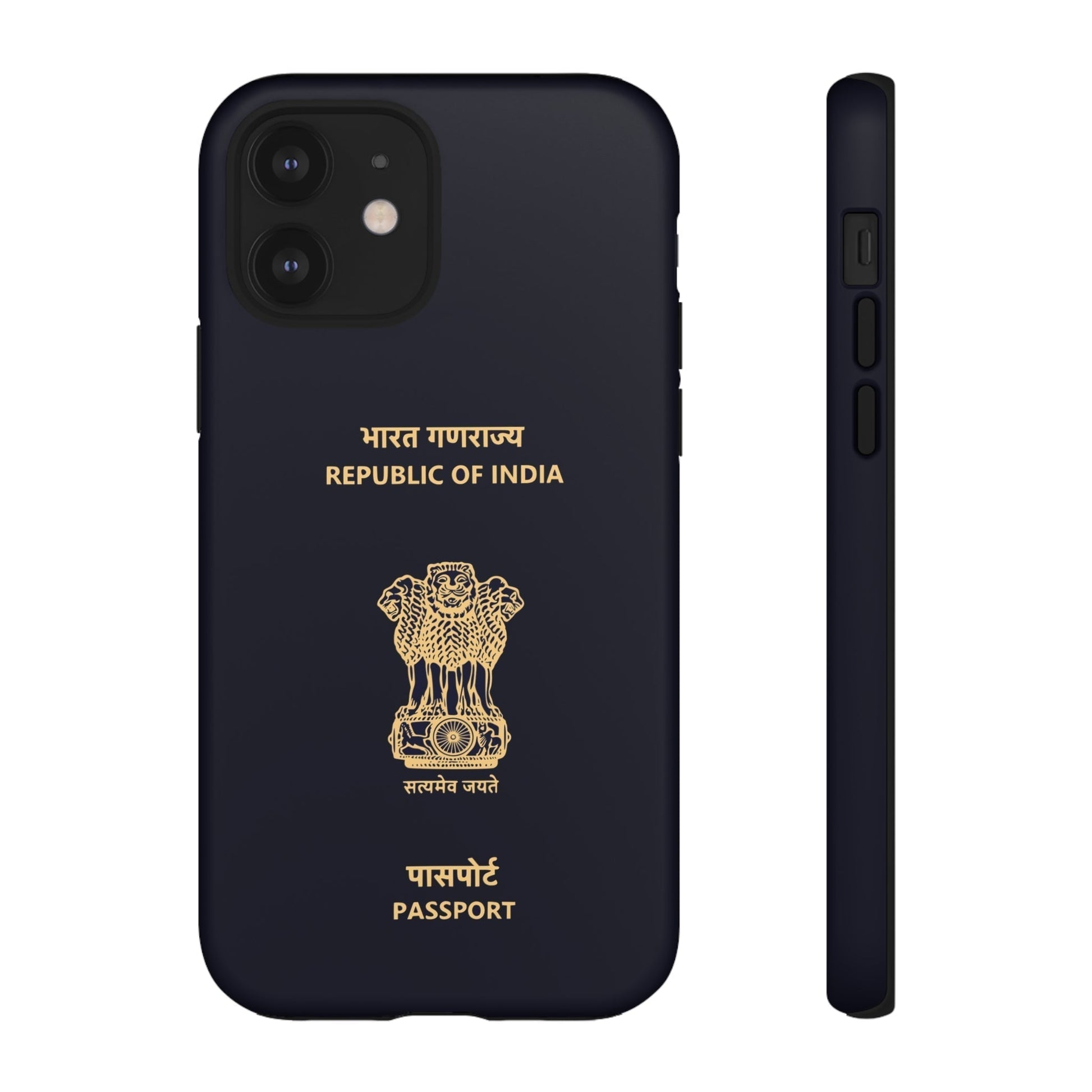 Phone Case-Indian Passport | Tough-iPhone 12-Matte-PhoneCaseBoss-Phone-Best-Phone-Cases