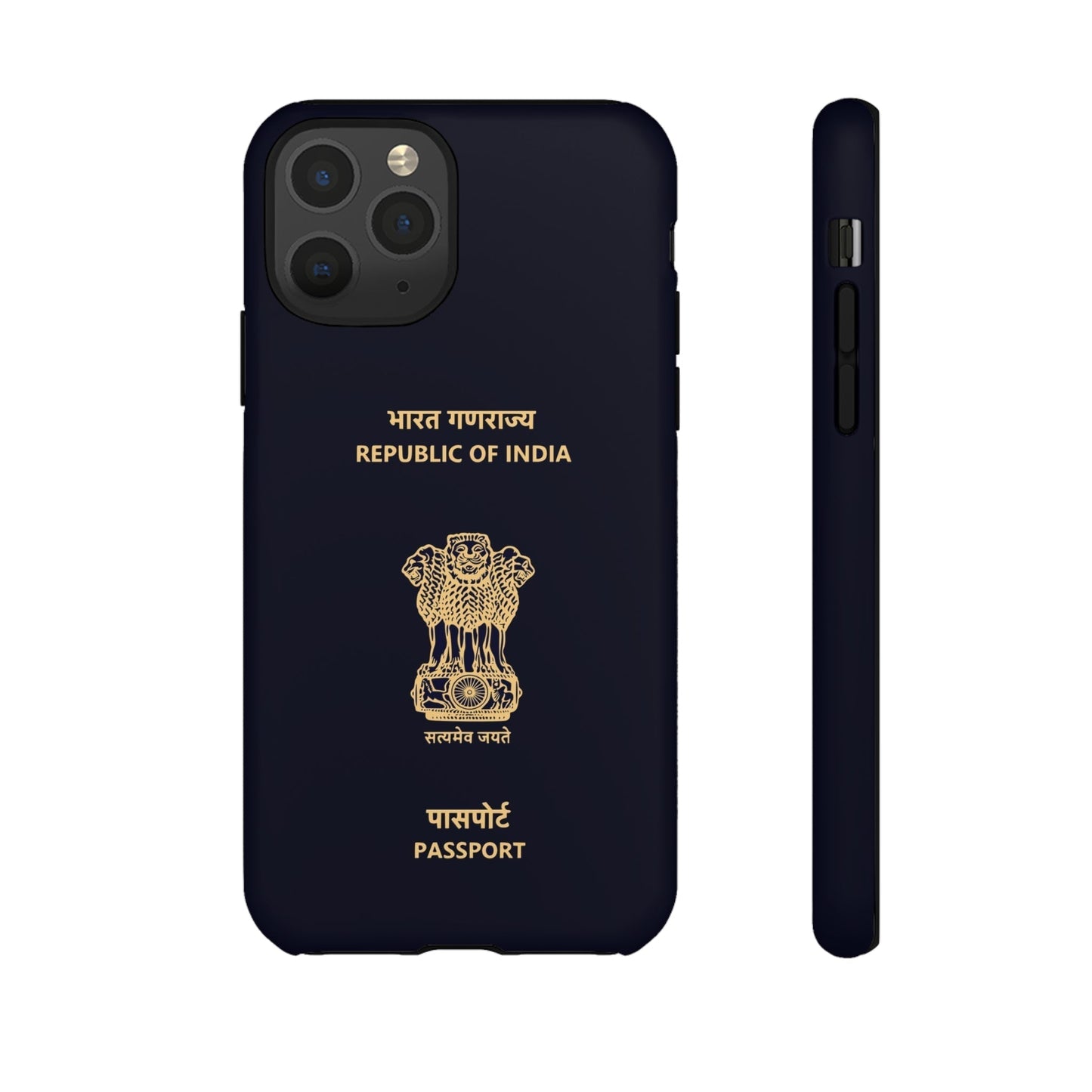 Phone Case-Indian Passport | Tough-iPhone 11 Pro-Matte-PhoneCaseBoss-Phone-Best-Phone-Cases