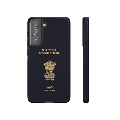 Phone Case-Indian Passport | Tough-Samsung Galaxy S21 FE-Glossy-PhoneCaseBoss-Phone-Best-Phone-Cases